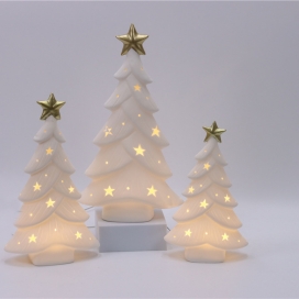 CERAMIC CHRISTMAS TREE WITH STAR